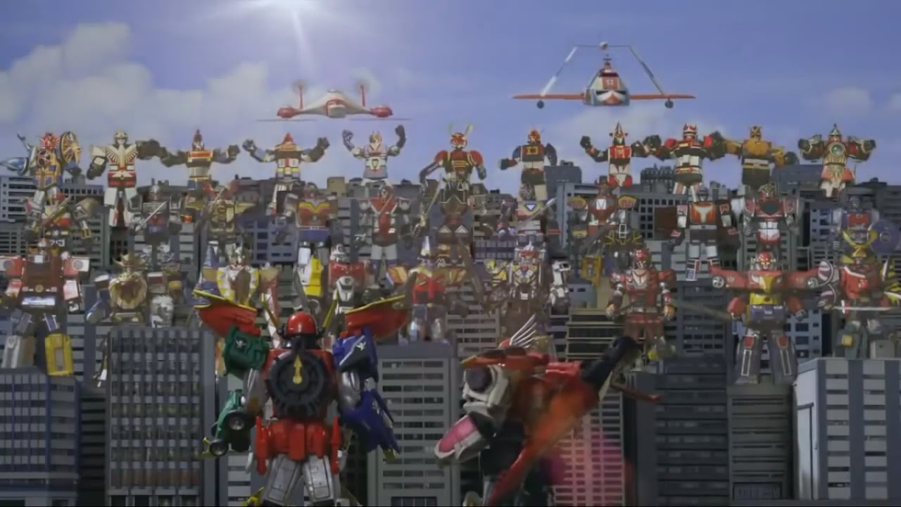 Encontro de todos os Megazords - Super Sentai (Power rangers)