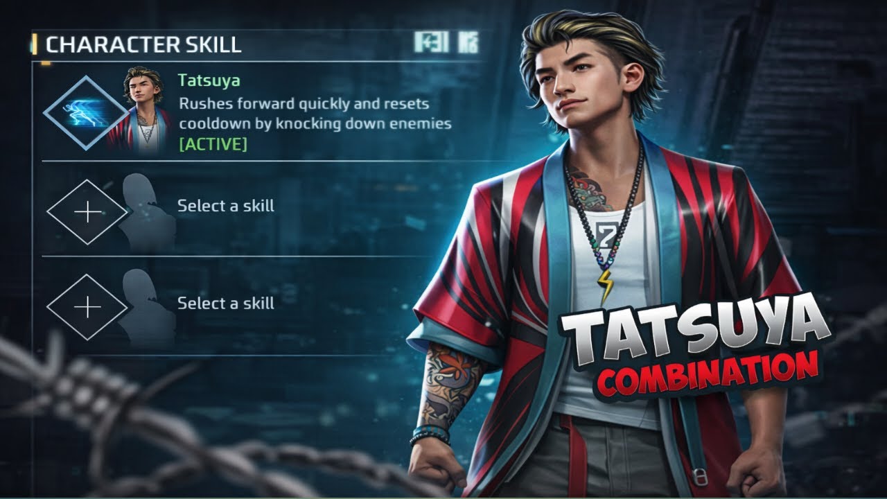 TATSUYA BEST CHARACTER COMBINATION 2026 | Best character combination in Free Fire | Tatsuya Ability