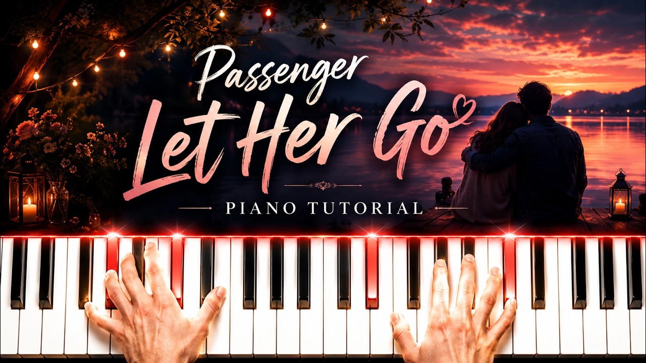 Let Her Go Piano - How to Play Passenger Let Her Go Piano Tutorial! (Easy)