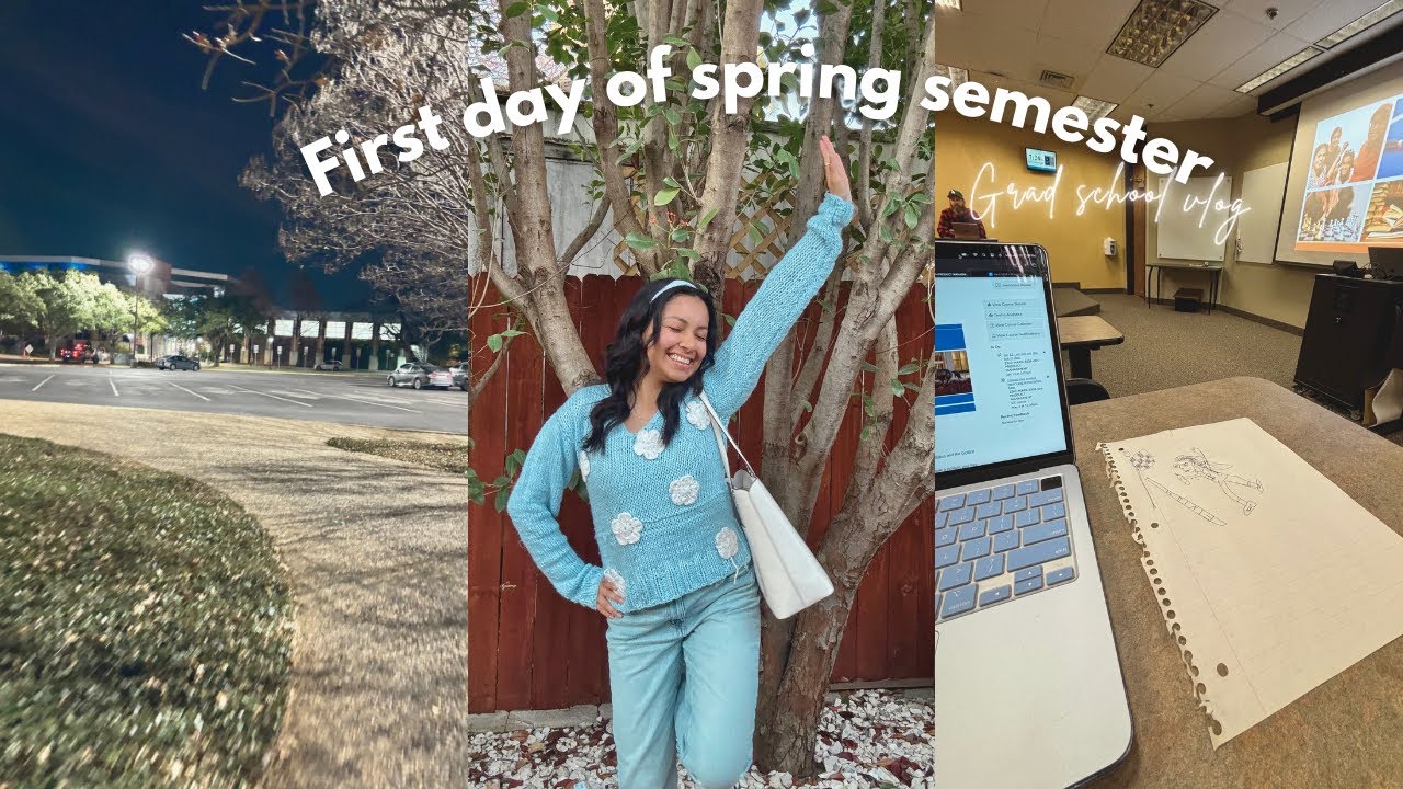First Day Back to Grad School | Spring Semester Reset | Videosdeleslie
