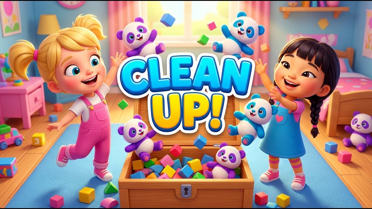 Clean Up Song for Kids! 🧹 Tidy Up Nursery Rhymes & Kids Songs