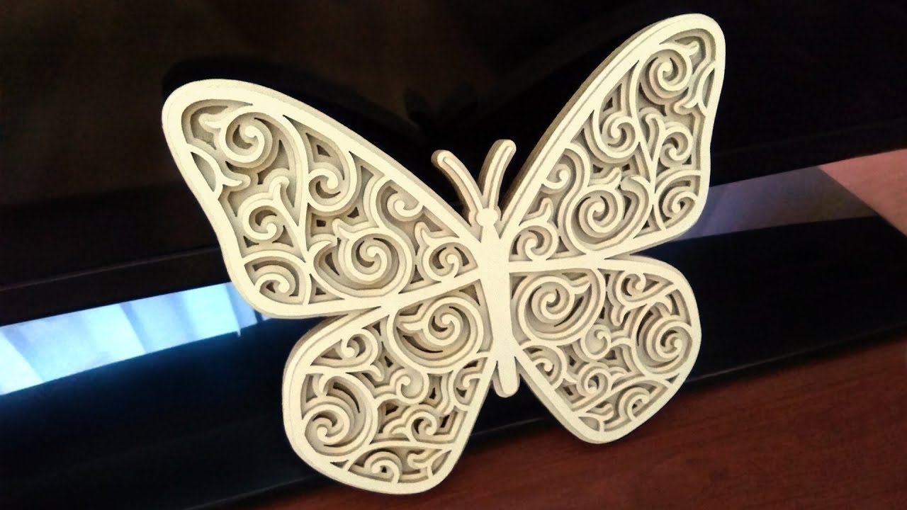 Butterfly scroll saw project. Making of and final result