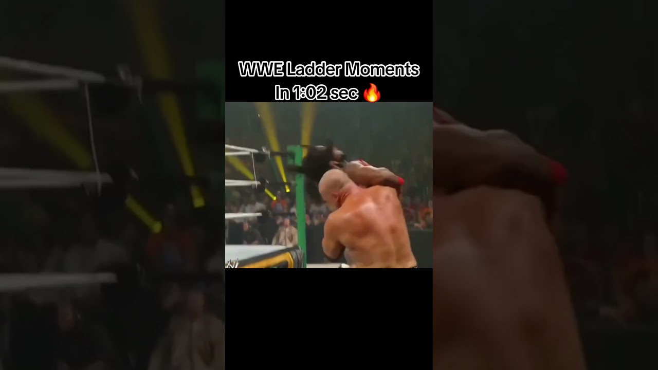 WWE Ladder Moments in 1:02 secs