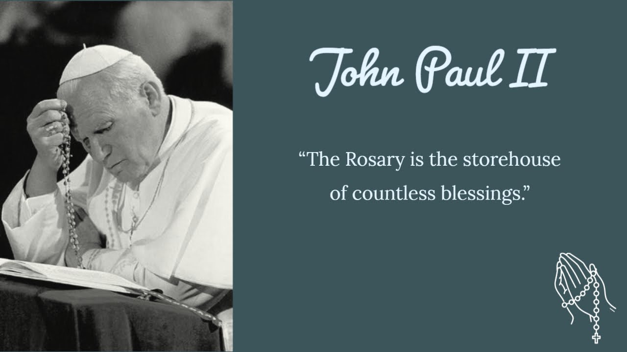 Daily Rosary (Luminous). Did Saint John Paul II pray the Rosary daily? Yes, join me every Thursday.