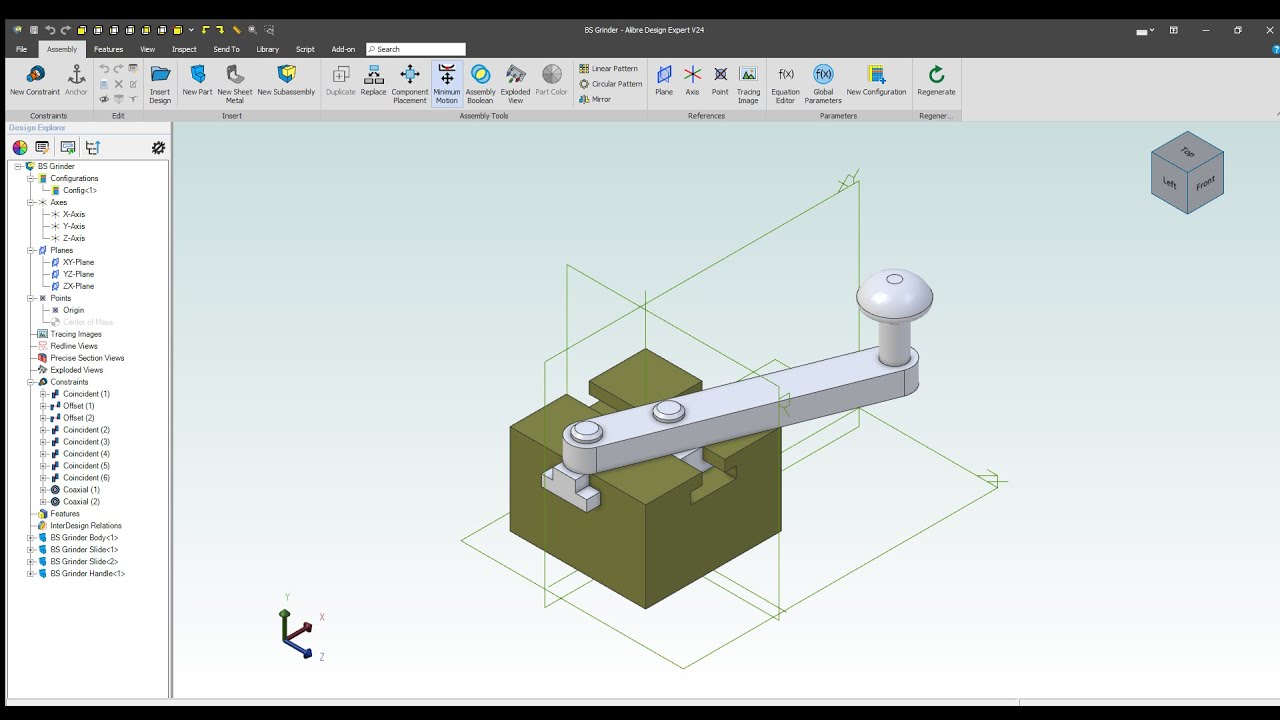 Beginners Alibre' Design tutorial: BS Grinder