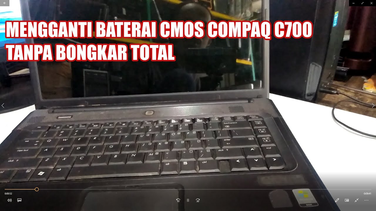 TANPA BONGKAR TOTAL KESING BEGINI CARA MENGGANTI BATERAI CMOS COMPAQ PRESARIO C700