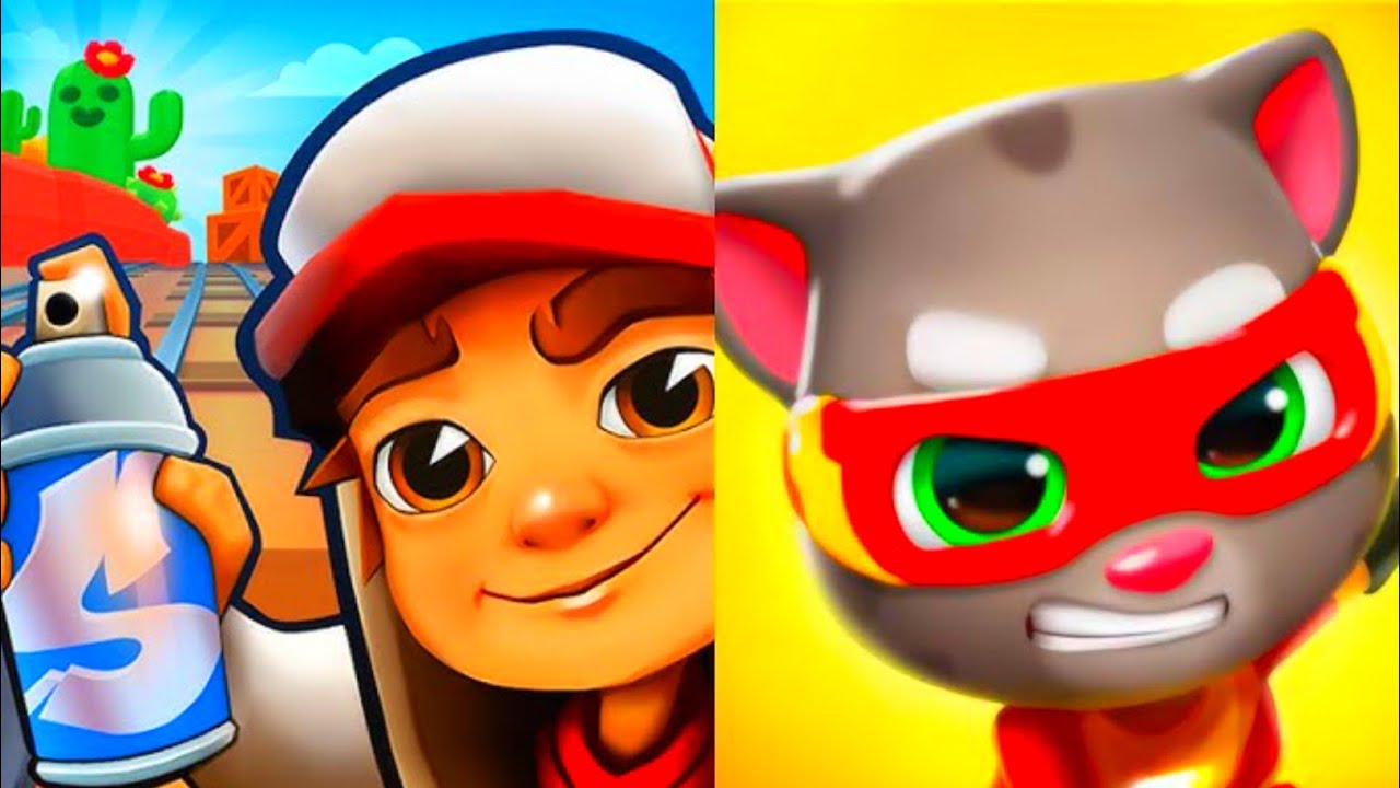 Subway Surfers vs Talking Tom Hero Dash 🔥 | Best Offline Running Game2026#subwaysurfers #mobile 
