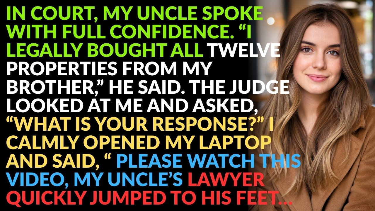 In court, my uncle said confidently, I bought all 17 properties from my brother. I opened my laptop.