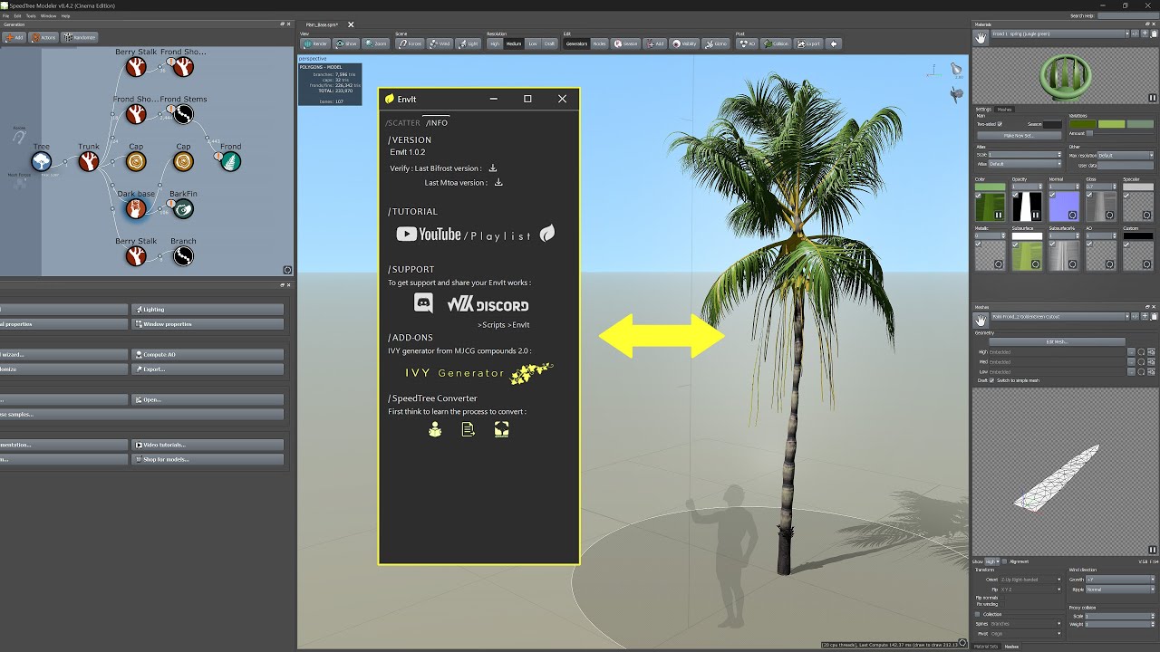 EnvIt Tuto - 010 :  Update 1.0.2 : SpeedTree Converter