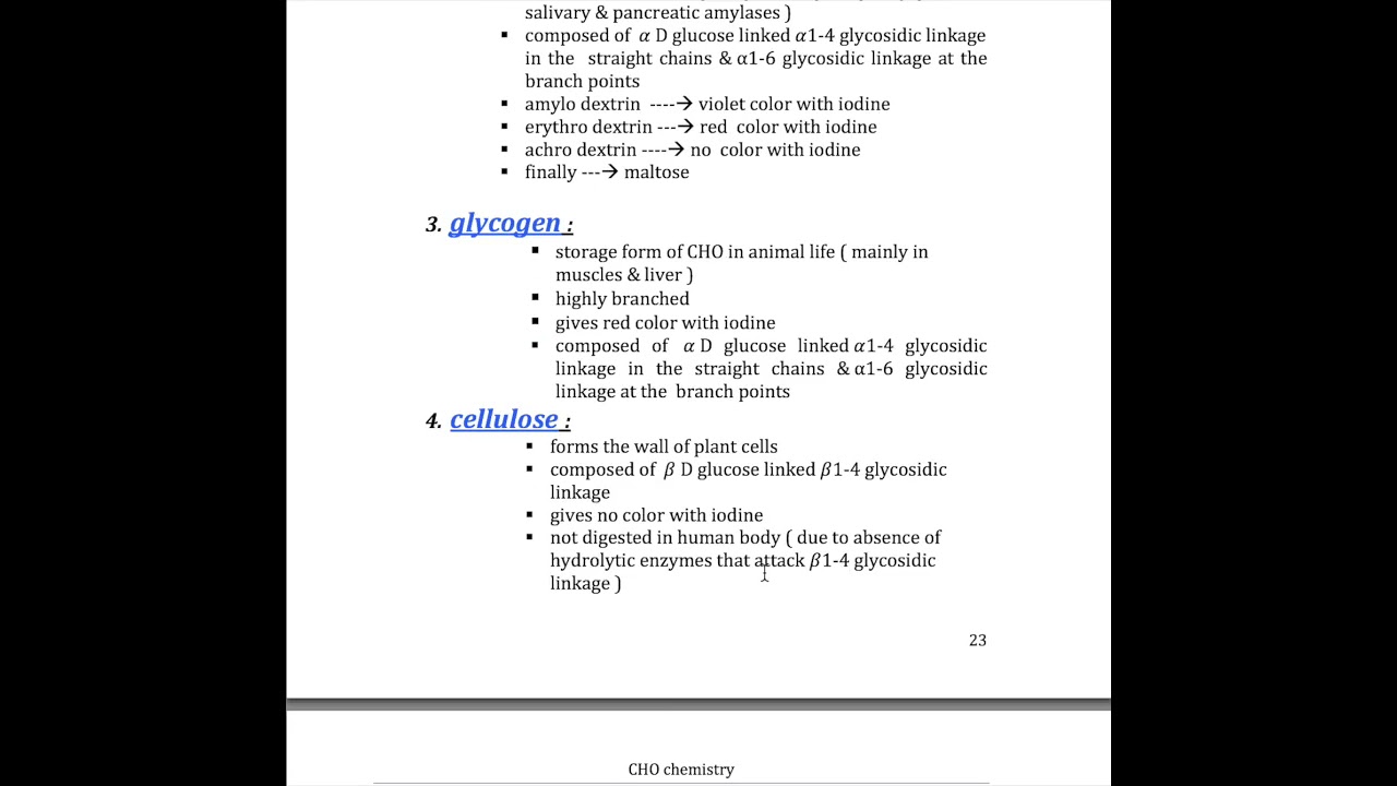 Carbohydrates Chemistry: Polysaccharides
