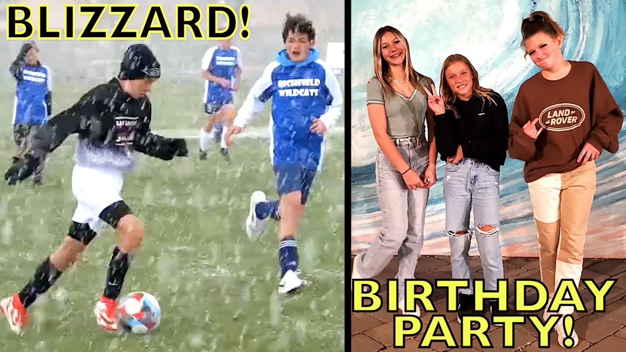 3 SOCCER GAMES in a BLIZZARD and 13th BIRTHDAY PARTY! ⚽️❄️🥳