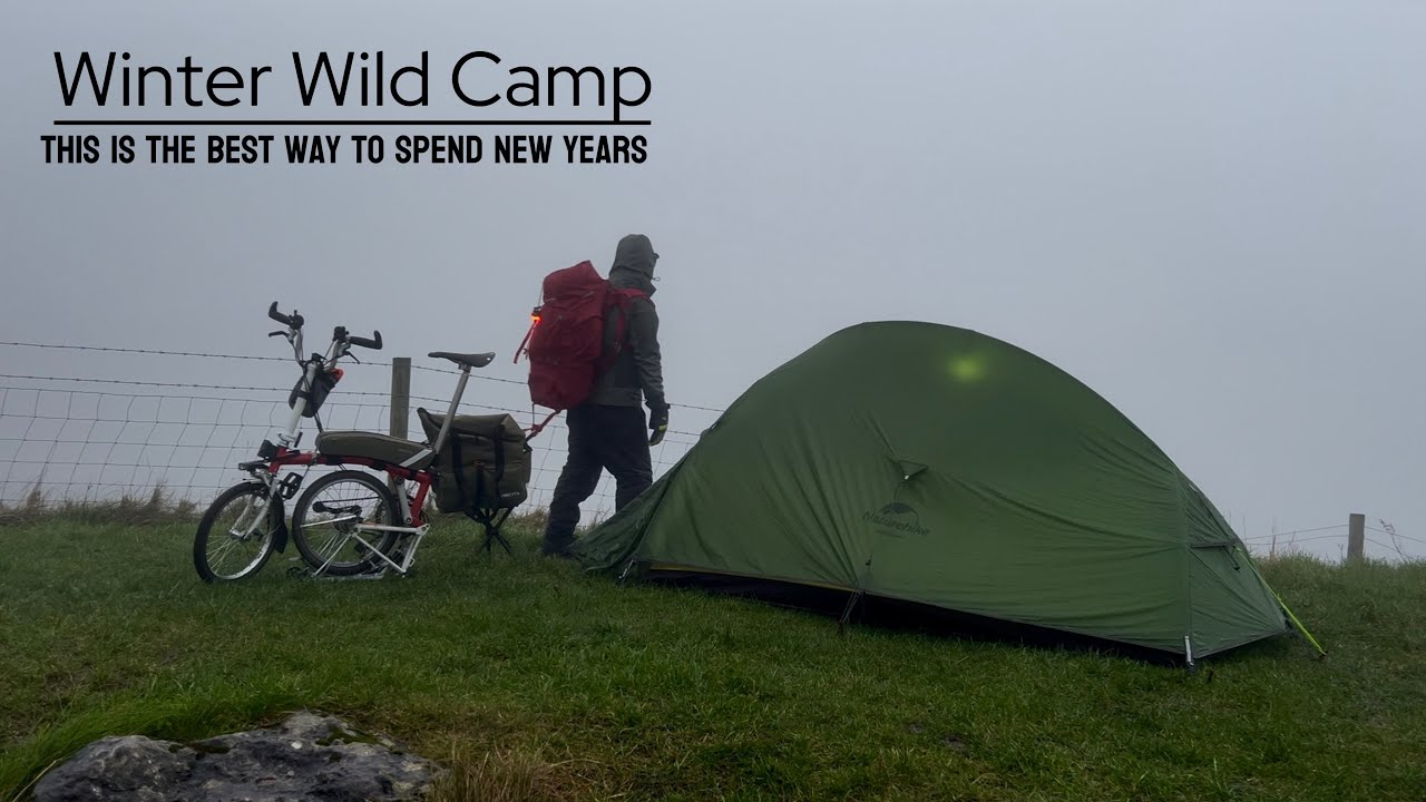 New Year's Solo Winter Wild Camp I Brompton Bike Adventure