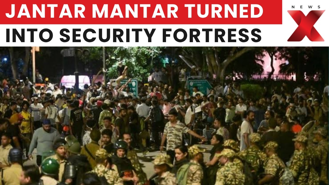 Jantar Mantar Under Tight Security as Police Weld Barricades Amid Massive Crowd | NewsX