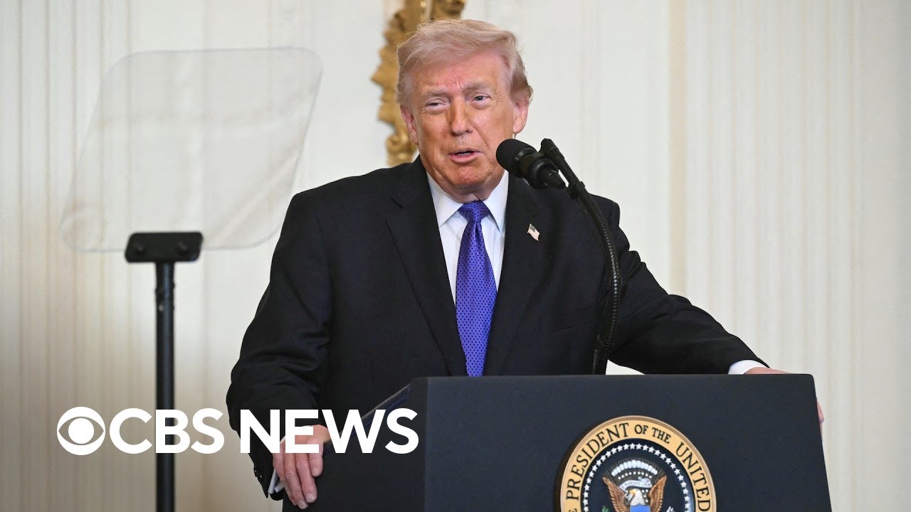 Watch Live: Trump expected to address Iran war ahead of White House event | CBS News