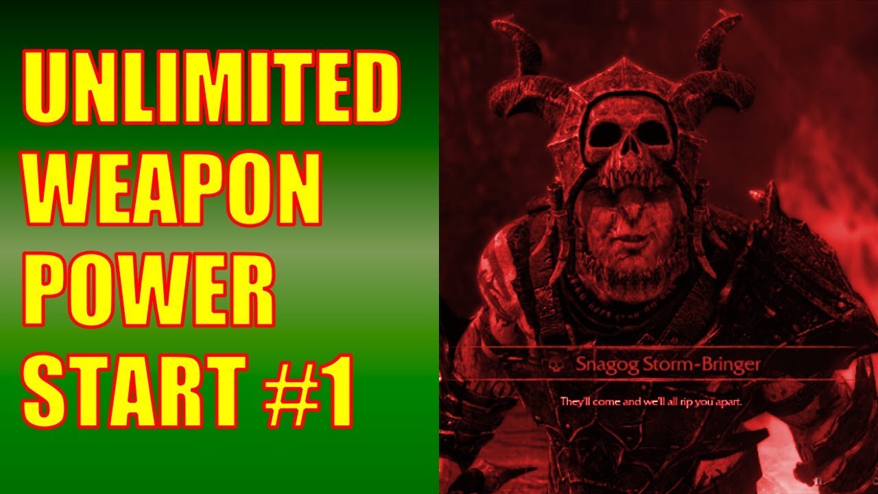 Shadow of Mordor Gameplay - UNLIMITED WEAPON POWER START, Part 1 (All Udun Survival Challenges!)