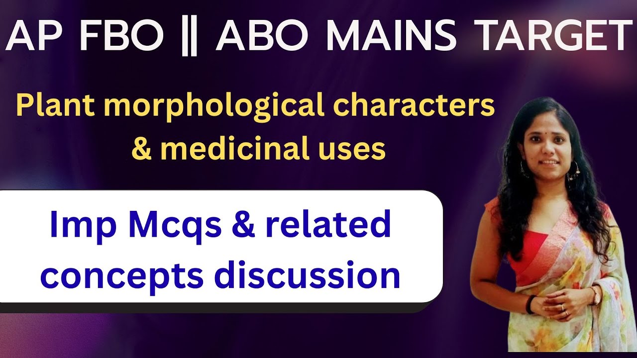 🎯 AP FBO | ABO - MAINS || PLANT MEDICINAL USES || JOI IN  MCQs BATCH || GET MAX SCORE IN PAPER-2 ||🎯