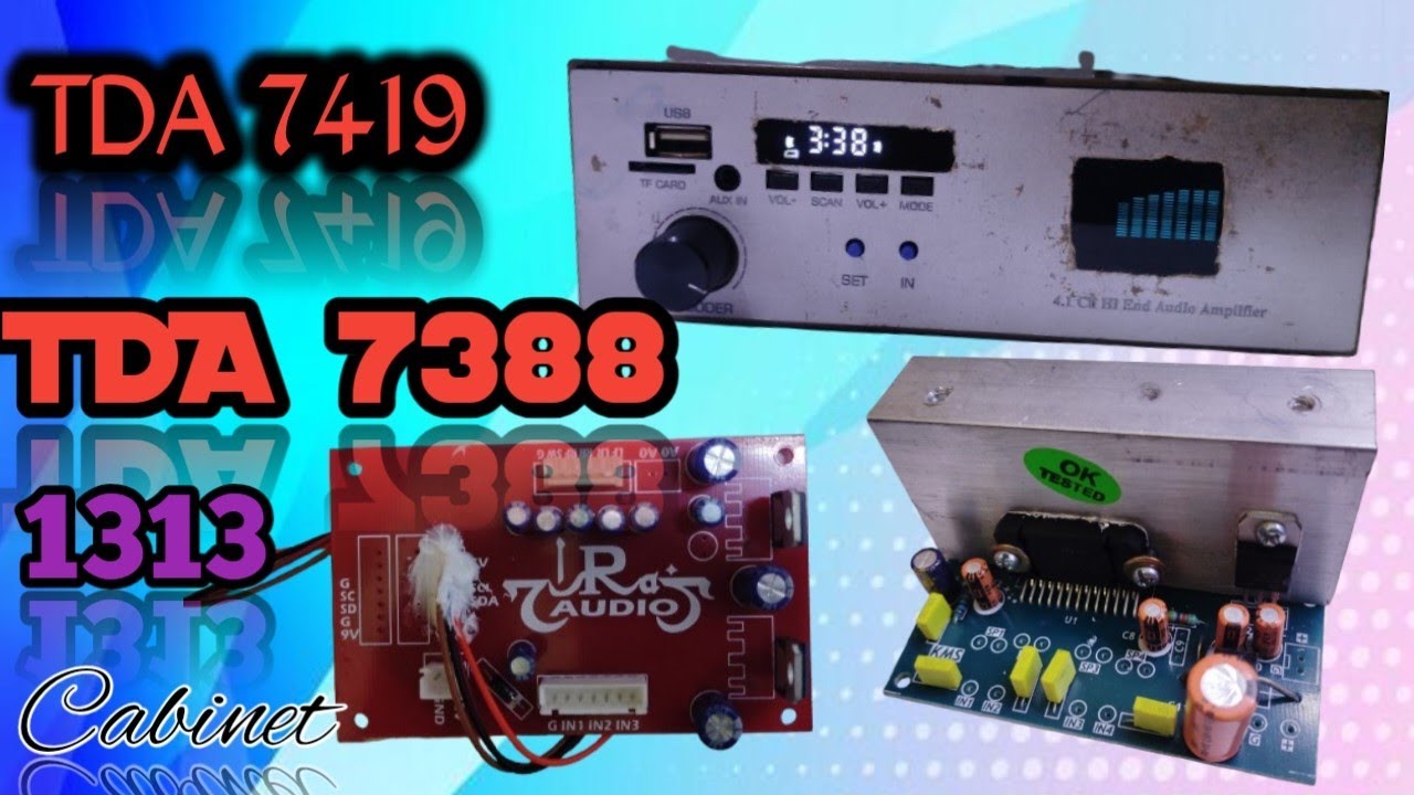 TDA 7388 4 ch With TDA 7419 Processor Sub Pre Out 