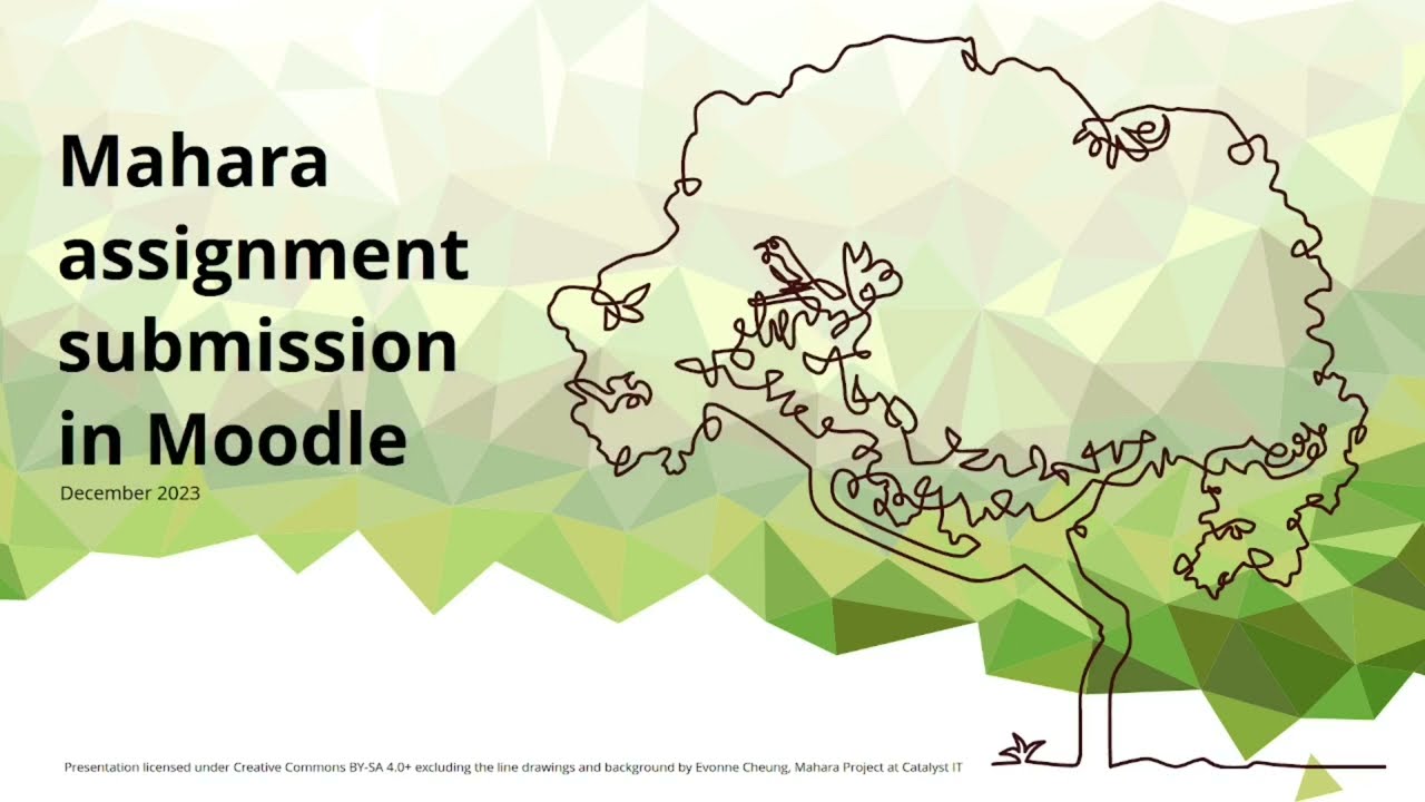 Mahara assignment submission plugin for Moodle