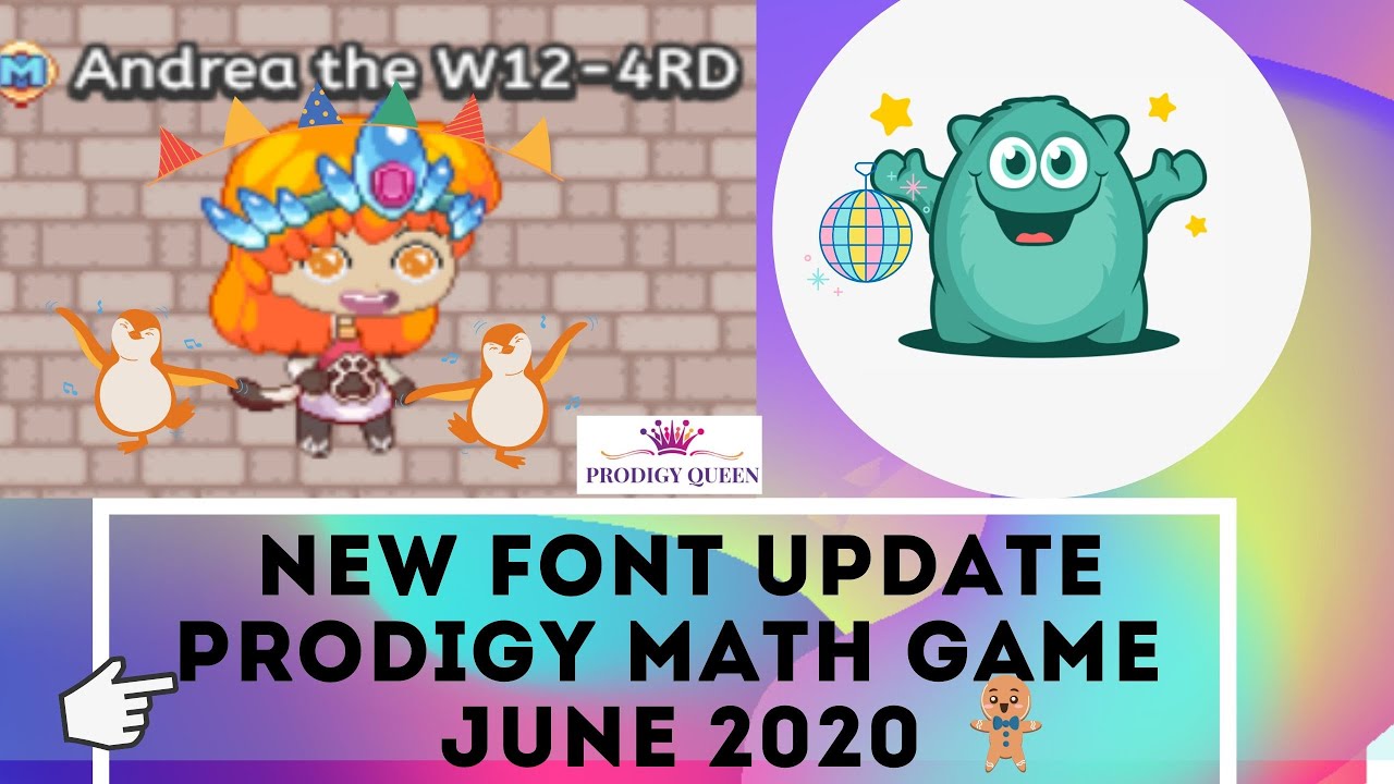 PRODIGY MATH GAME | PRODIGY NEW FONTS UPDATE JUNE 2020!!!!