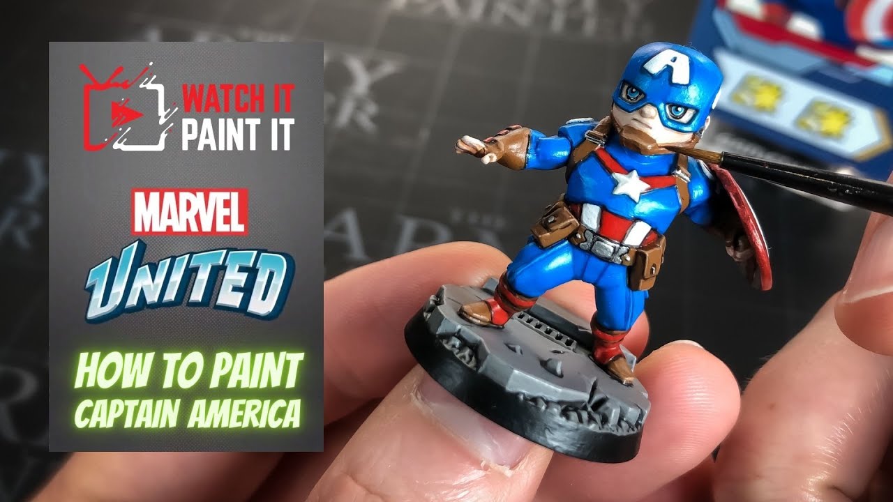 Marvel United - How to paint Captain America