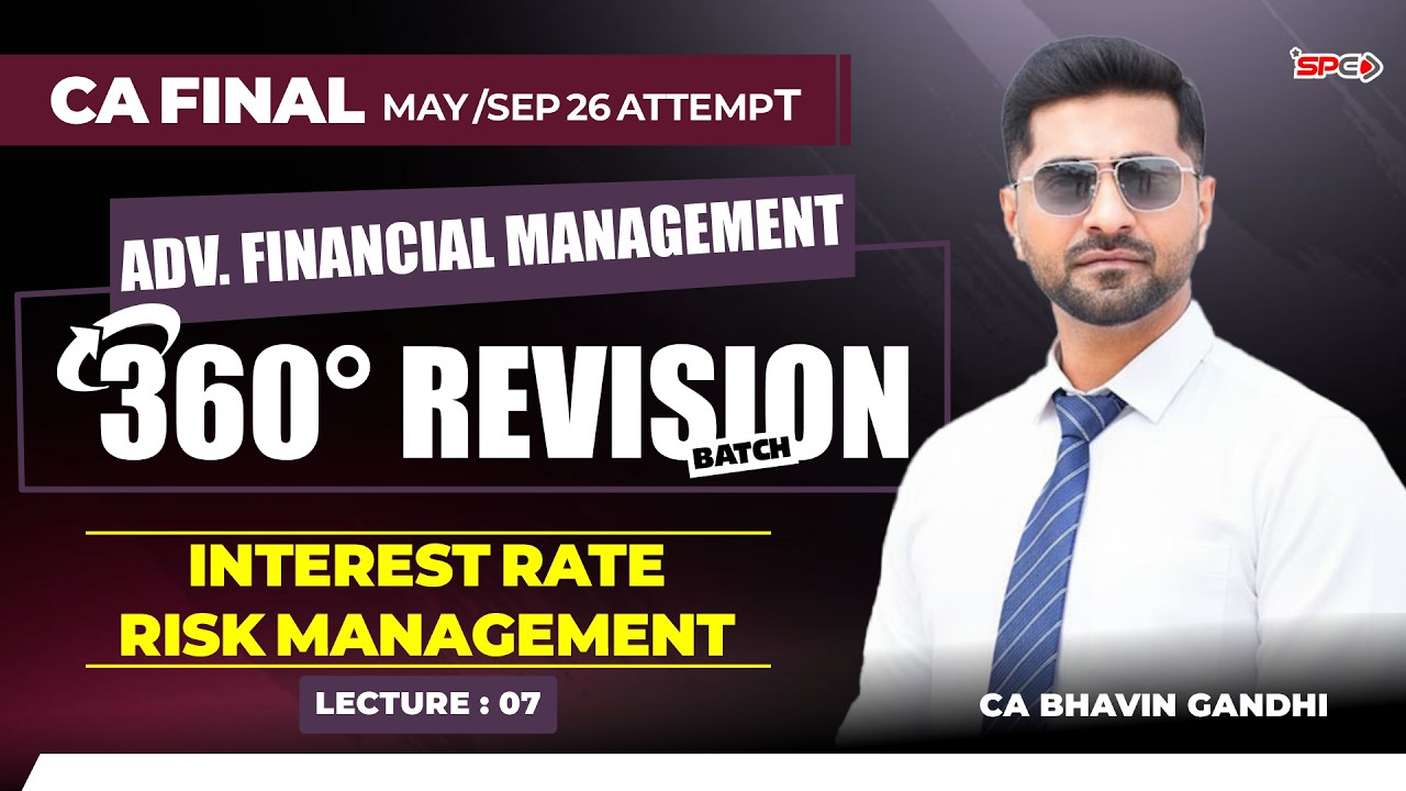 CA FINAL- 360° Revision Series | Lecture 7 | AFM Interest Rate Risk Management! May-Sept 26 | SPC