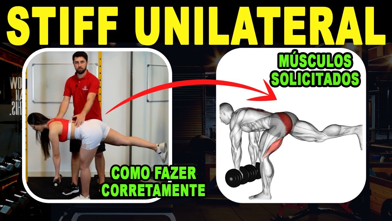 Stiff unilateral com halteres: para que serve, como fazer e músculos solicitados