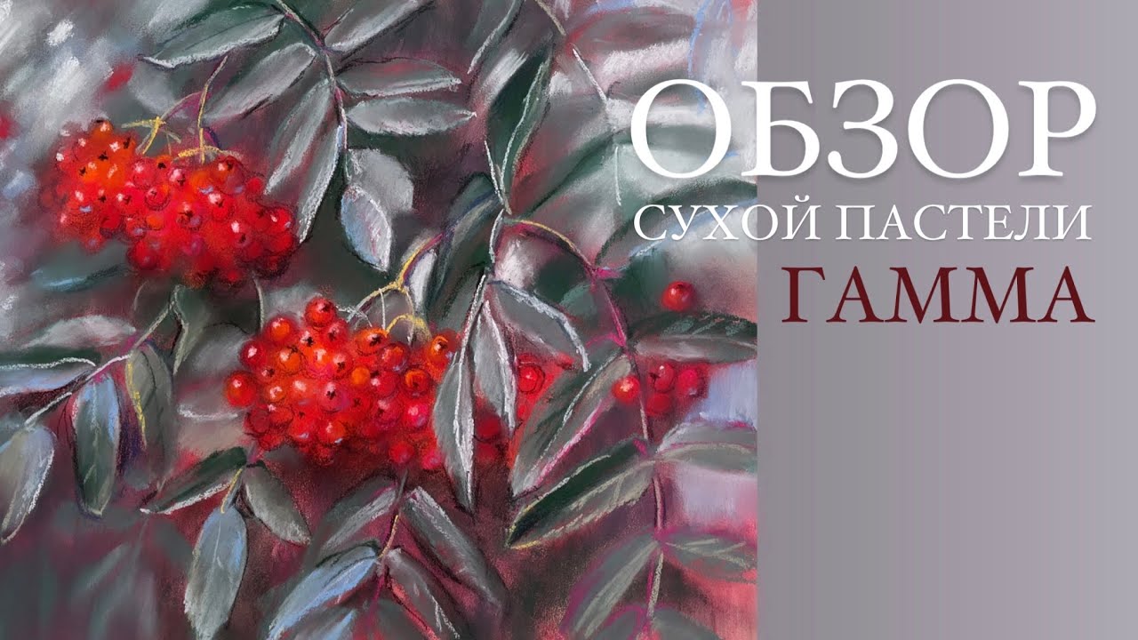 НОВАЯ СУХАЯ ПАСТЕЛЬ ГАММА. Обзор 2 наборов: базовый и серые. Рисуем рябину.