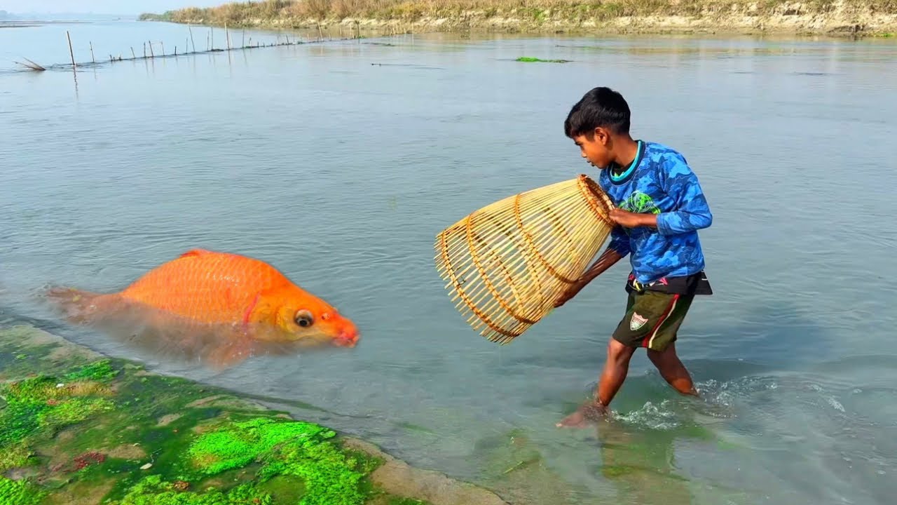 Crazy Village Boy polo Fishing Video 129 | Polo Fishing Video in River | Polo Fishing Video #fishing
