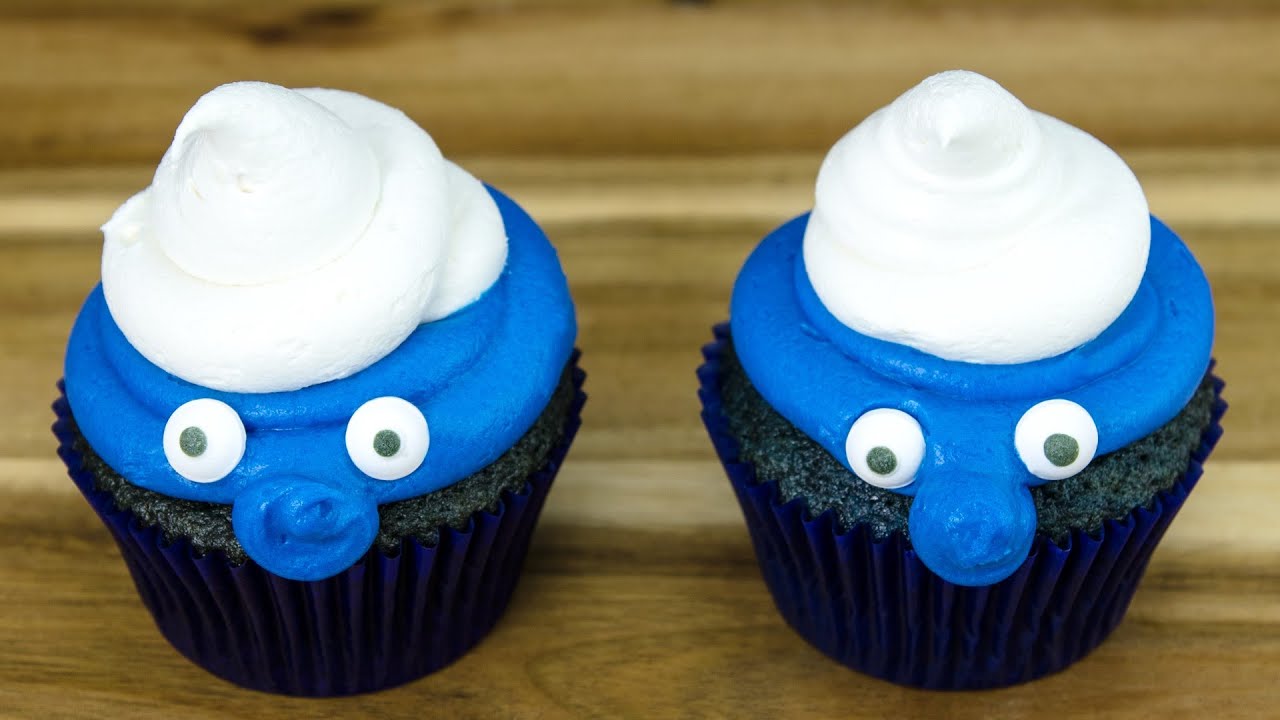 Blue Velvet Smurf Cupcakes by Cookies Cupcakes and Cardio