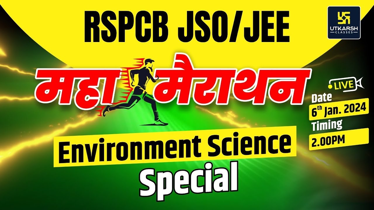 RSPCB JSO/JEE 2023 Marathon | Environment Science Most Important Questions | RSPCB Environment