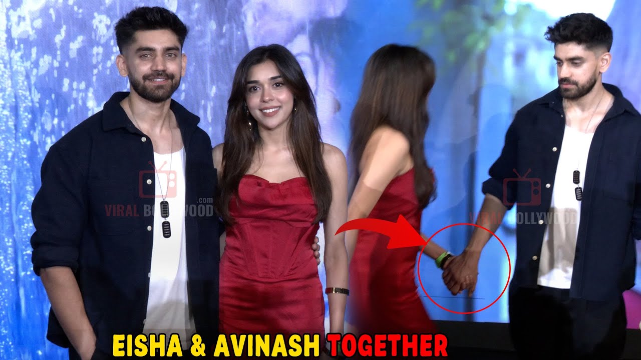 Eisha & Avinash Together ❤️ | Holding Hands at Barsat Ho Rahi Song Launch 🌧️🎶