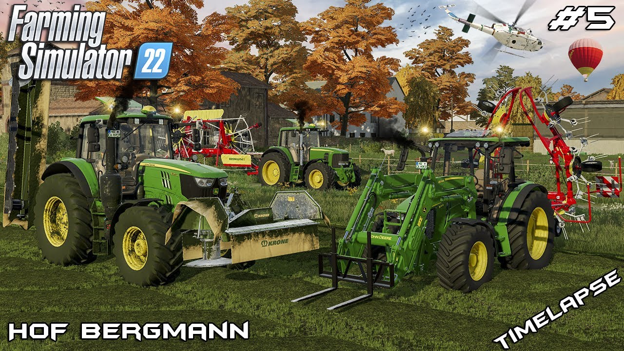Making HAY with John Deere TRACTORS | Hof Bergmann | Farming Simulator 22 | Episode 5