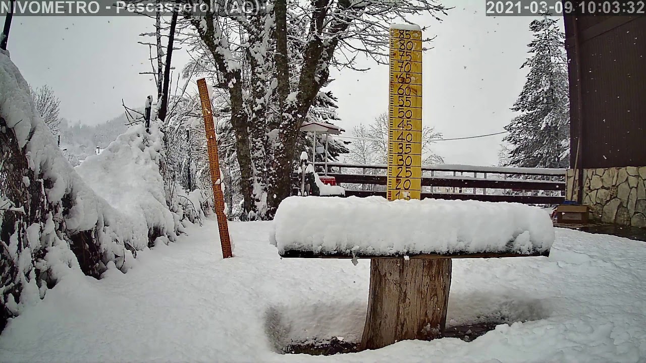 Time-Lapse nivometro PESCASSEROLI (AQ) 8-10 Marzo 2021