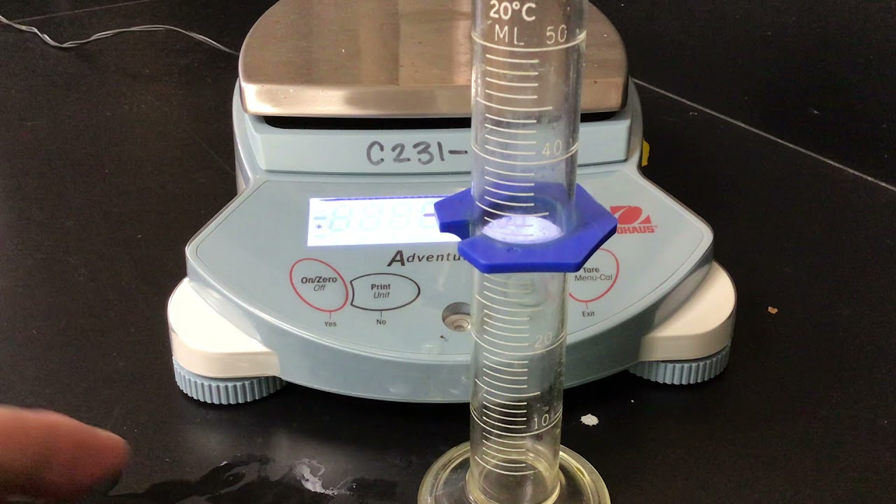 Density of Liquids Lab (vegetable oil)