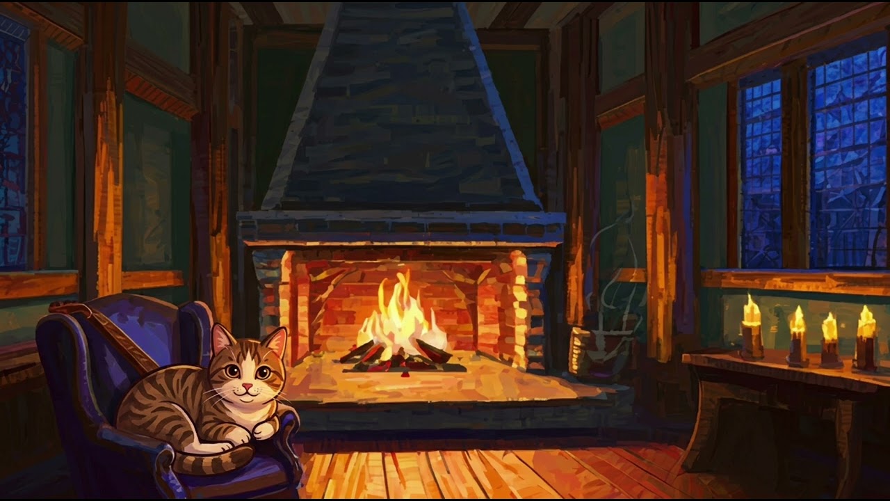 Midnight Tavern Hearth | 2 Hours Medieval Lute and Crackling Fire for Deep Sleep