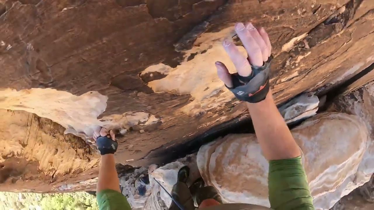 Pitch Six of Dark Shadows 5.8 ~ Rock Climb Red Rock, Nevada