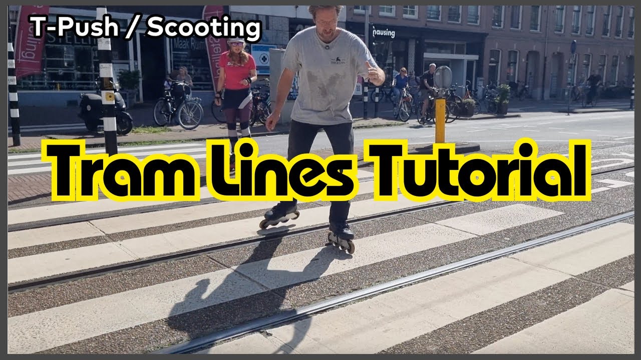 Tutorial How to Inline Skate Tram Lines for Beginner street skaters & more experienced rollerbladers