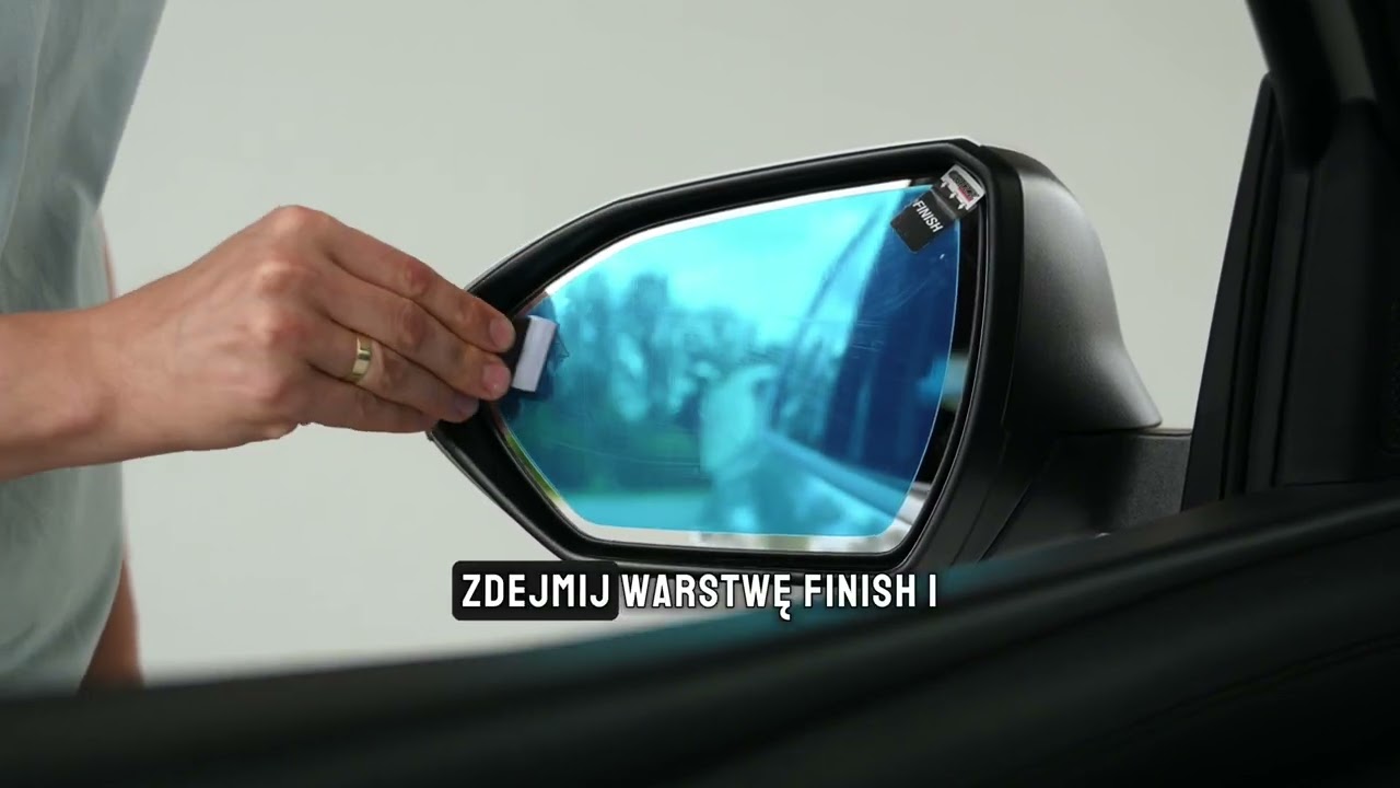 Jak zamontować folię Grizz ZeroDrop na lusterka w samochodzie?