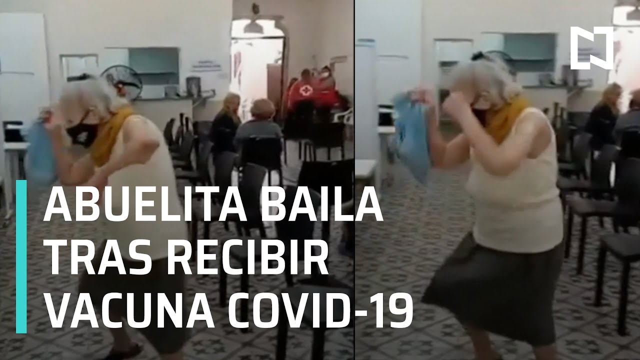 Abuelita baila en Argentina tras recibir vacuna contra el Covid-19 - A las Tres