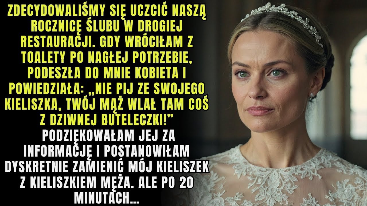W moją rocznicę ślubu mój mąż wlał coś do mojego kieliszka, ale gdy potajemnie zamieniłam nasze