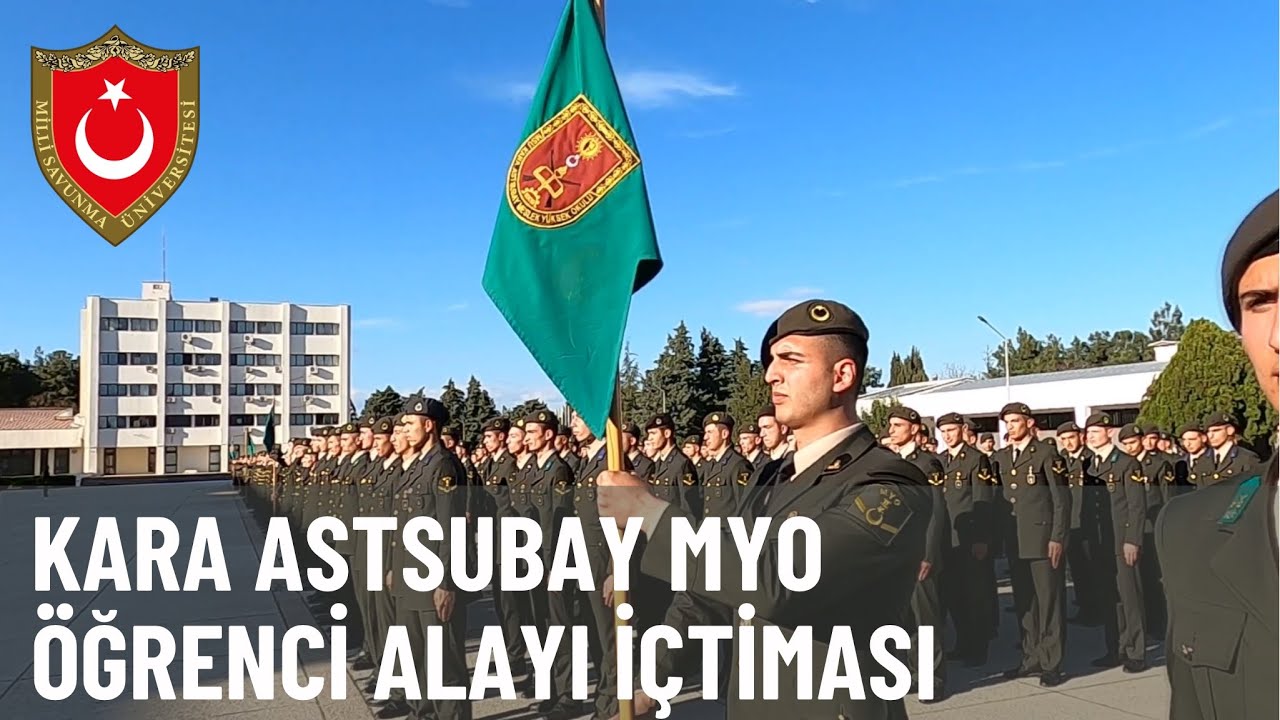 MS&Uuml; Kara Astsubay Meslek Y&uuml;ksekokulunda &Ouml;ğrenci Alayı İ&ccedil;timası.