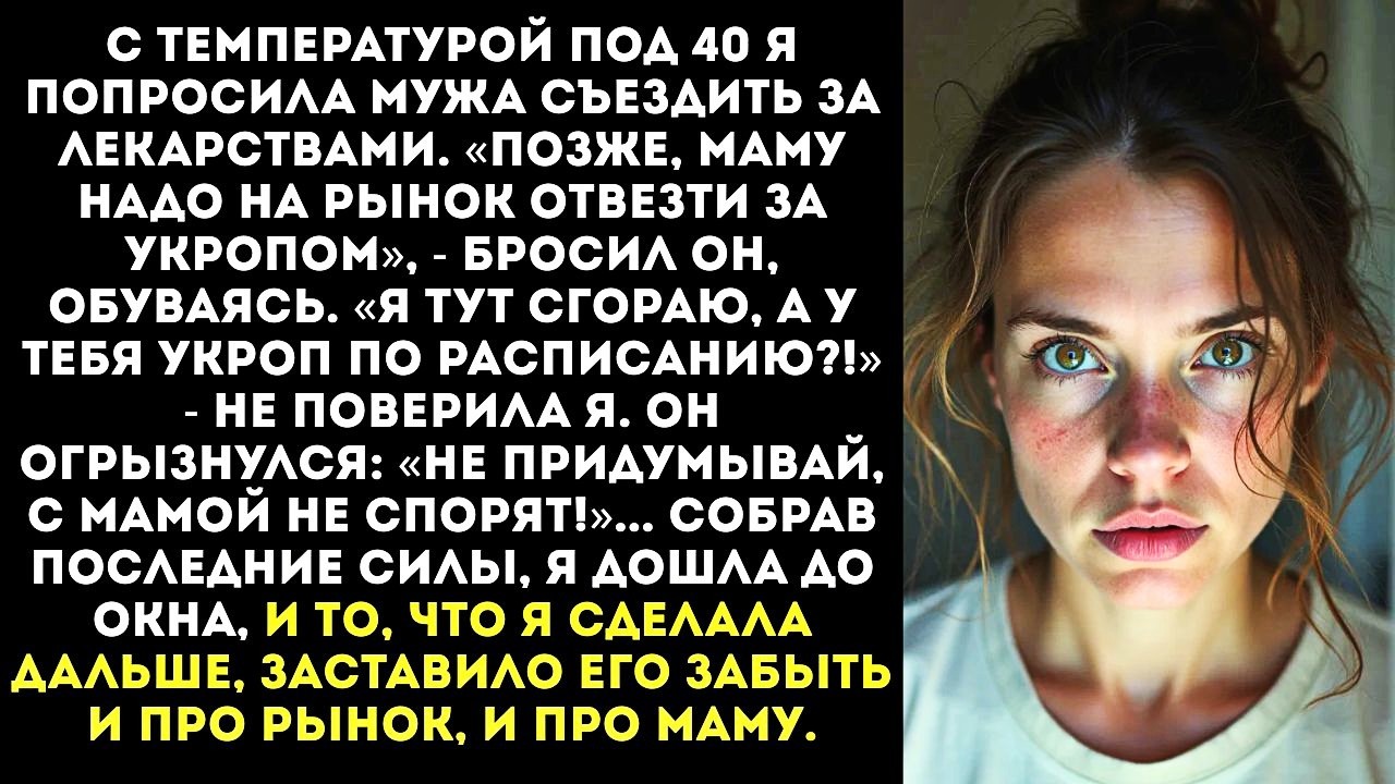 «Умирать буду - стакан воды не принесешь? Катись к мамочке!» — крикнула я выкидывая его ключи в окно