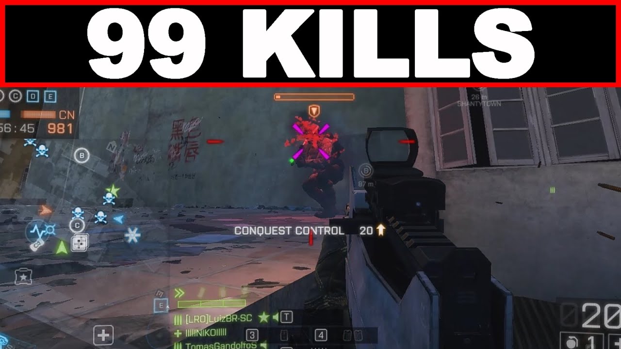 99 INFANTRY KILLS in Flood Zone Conquest with Famas - Battlefield 4