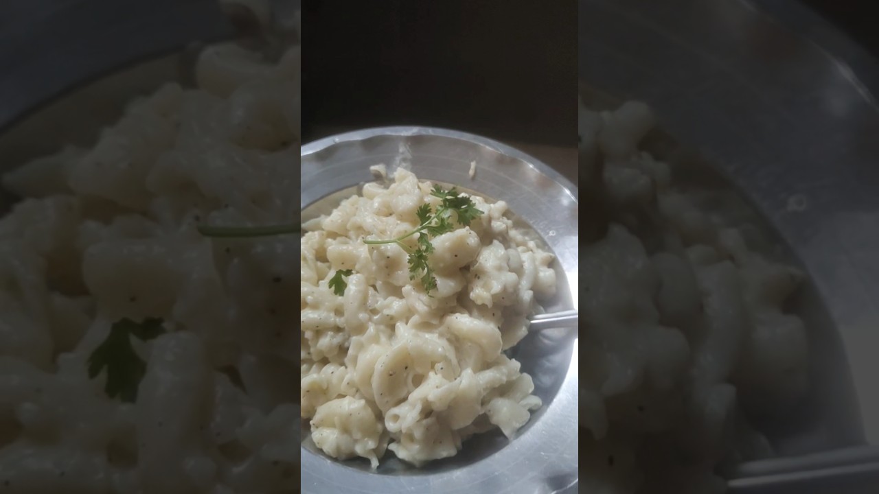 Quick&easy white sauce  pasta😋 