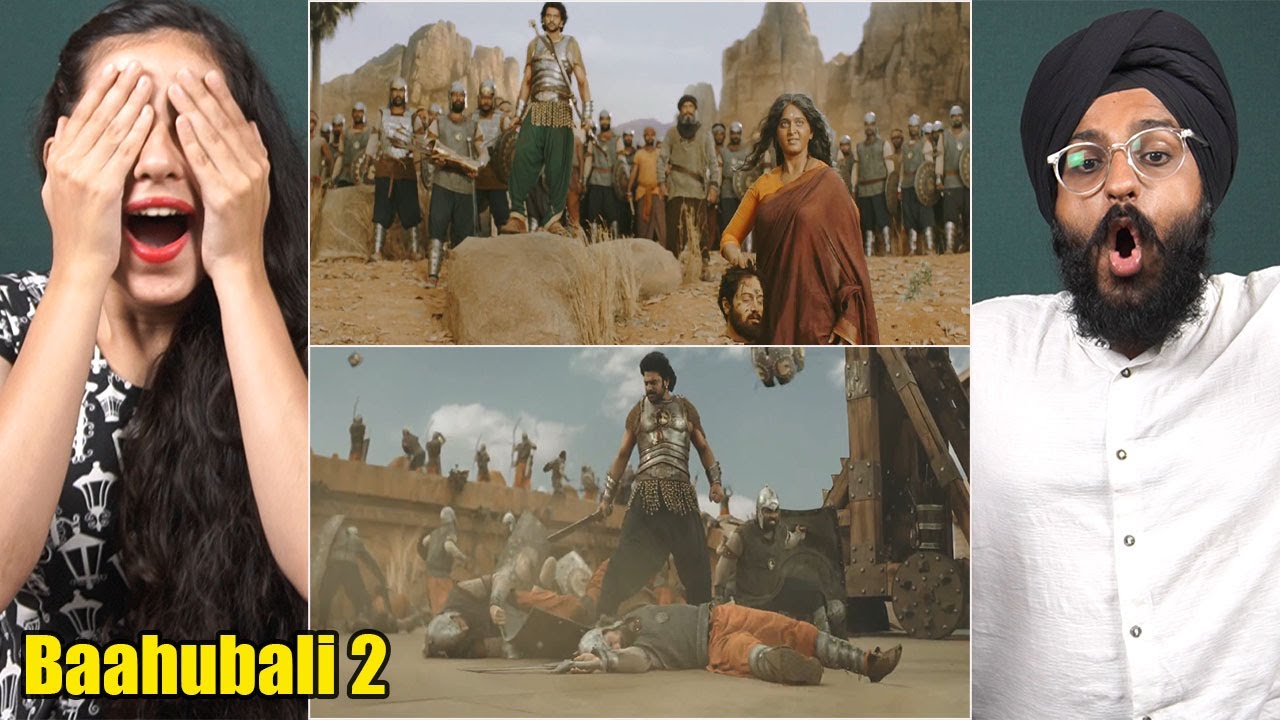 BAAHUBALI 2 CLIMAX WAR FIGHT SCENE REACTION | PART - 1 | Muskan's First Time Watching!! | PRABHAS