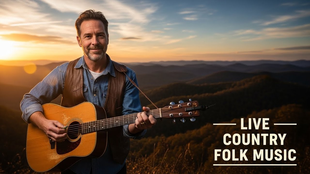 Warm Acoustic Live Folk Country Music for Peaceful Focus and Daily Balance