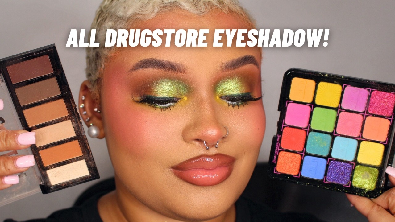 GREEN EYESHADOW TUTORIAL | ALL DRUGSTORE!
