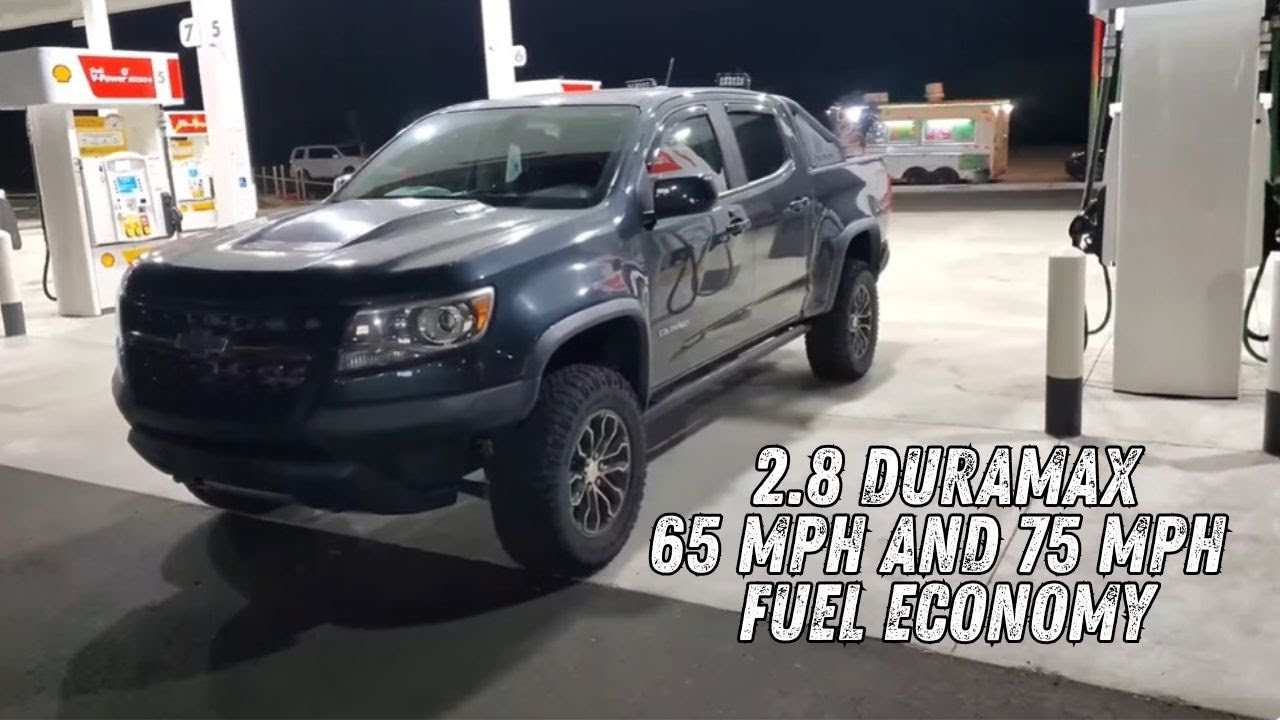 Chevrolet Colorado GMC Canyon 2.8 Duramax Diesel Fuel economy 65 Vs 75 MPH MPG
