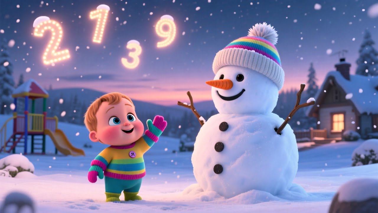 Winter Snowman With Baby | Fun Snowman Song for Kids | Snowy Adventure Nursery Rhyme ☃️