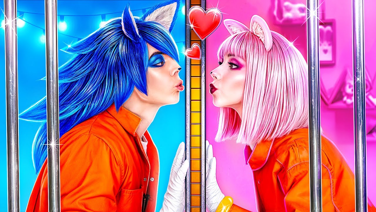 Egy színű börtön kihívás! Sonic a sündisznó és Amy Rose titkos szobát építenek a börtönben!